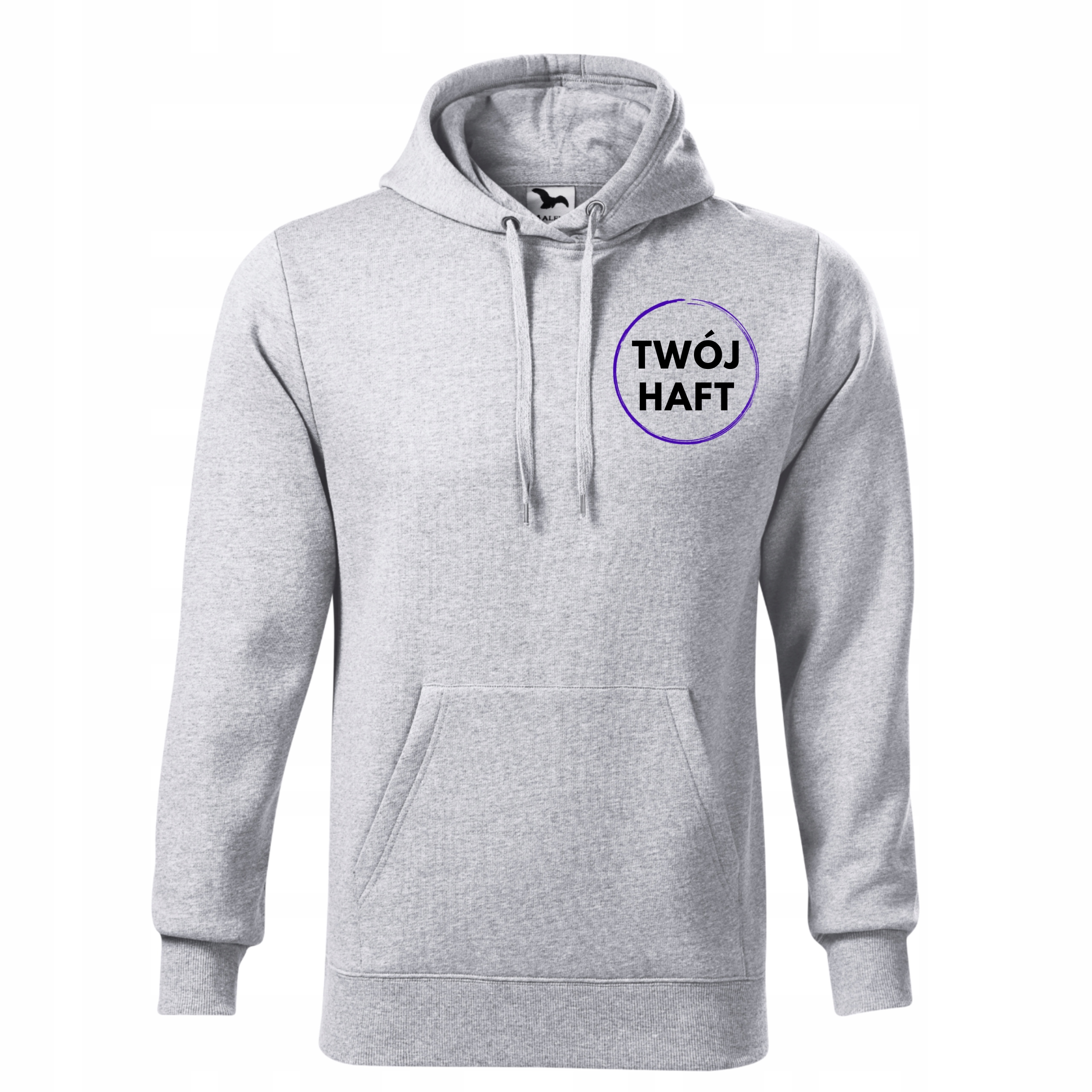 Pánská Mikina S Logem Firmy Reklamní S výšivkou Světle Šedý Melír 3XL