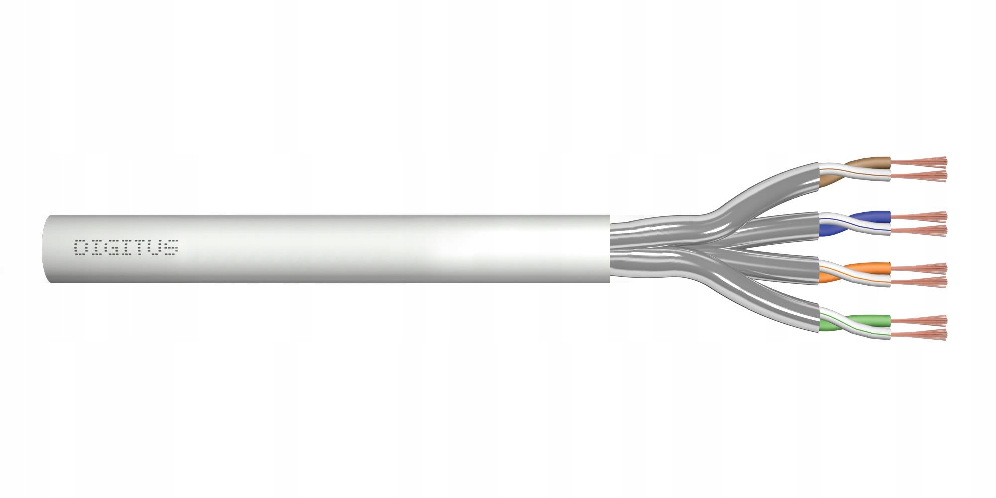 Kabel teleinformatyczny Digitus kat.6A U/ftp linka Awg 27/7 Lsoh 100m szary