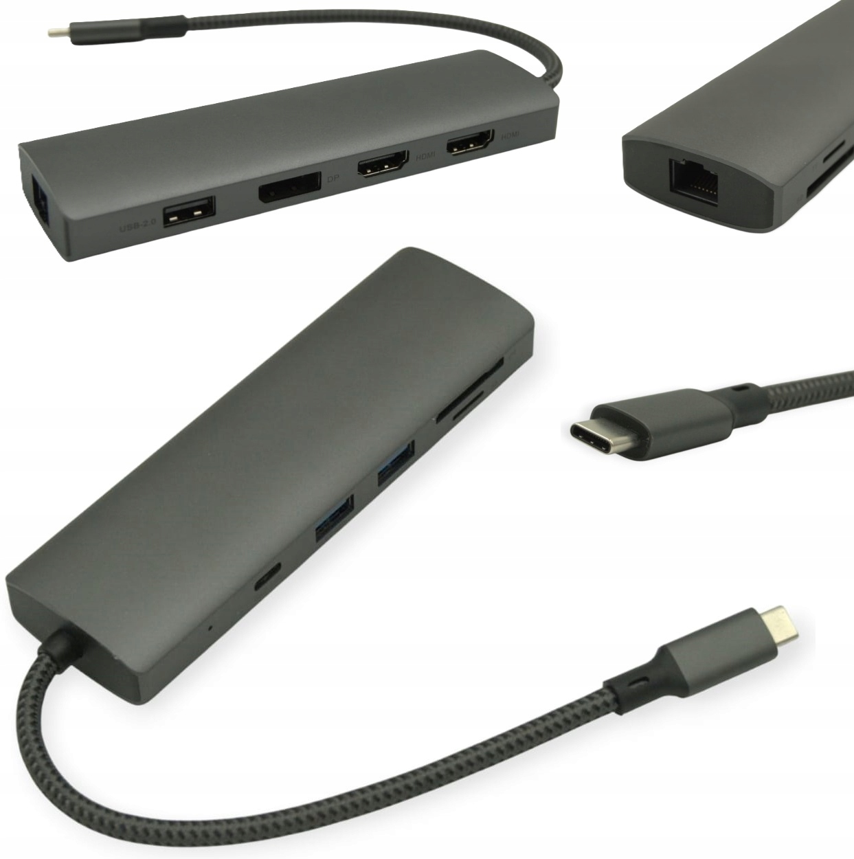 Multiportový Usb-c Hub s Pd nabíjením Čtečka Sd MicroSD pro notebooky Lenovo