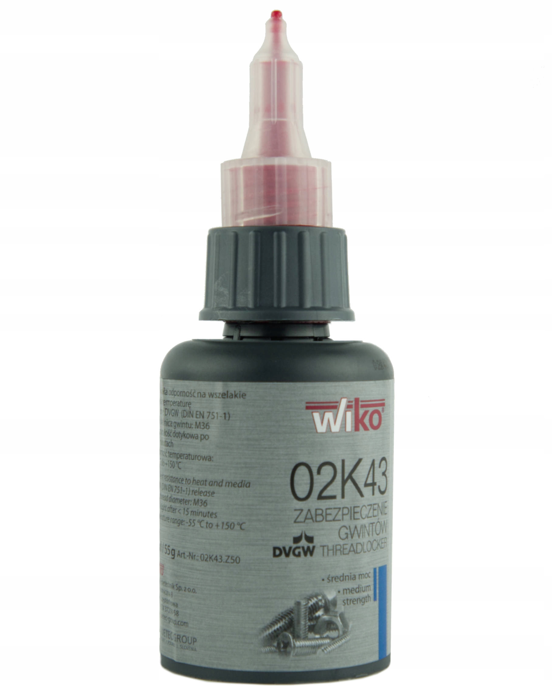 

Klej do gwintów średnia moc Wiko 02K43 50ml