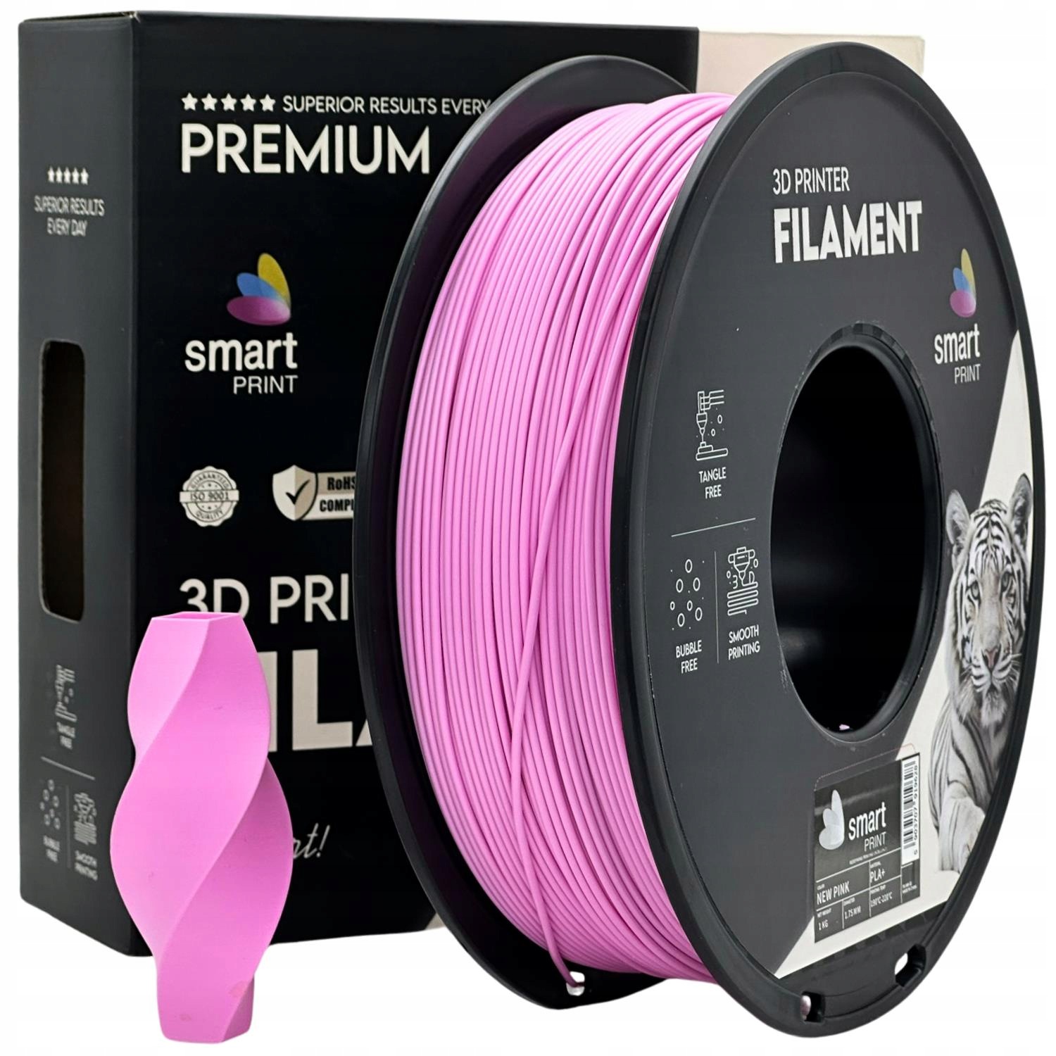 2 x Filament Pla+ Smart Print 1.75mm 1kg Różowy New Pink Wzmocniony 3D