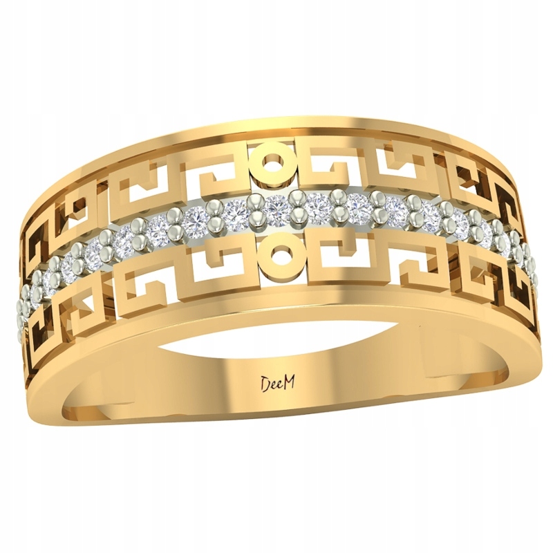 Zlatý Ozdobný Prstýnek Ze Zlata S Řeckým Vzorem 585