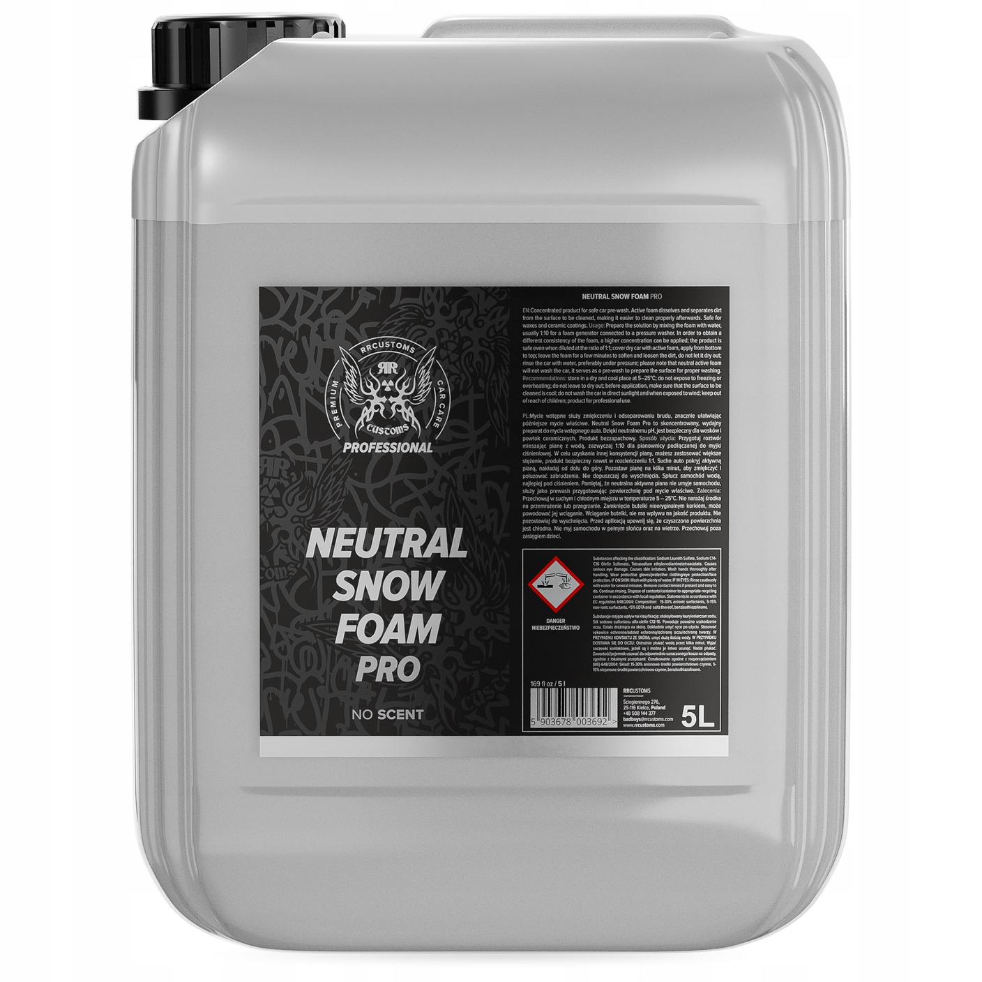 Rr Customs Rrc Bad Boys Neutral Snow Foam 5L Piana Aktywna Mycie Wstępne