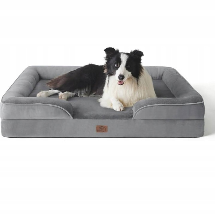 Levně Bedsure pelíšek ortopedický pro psa odstíny šedé 71 cm x 58 cm