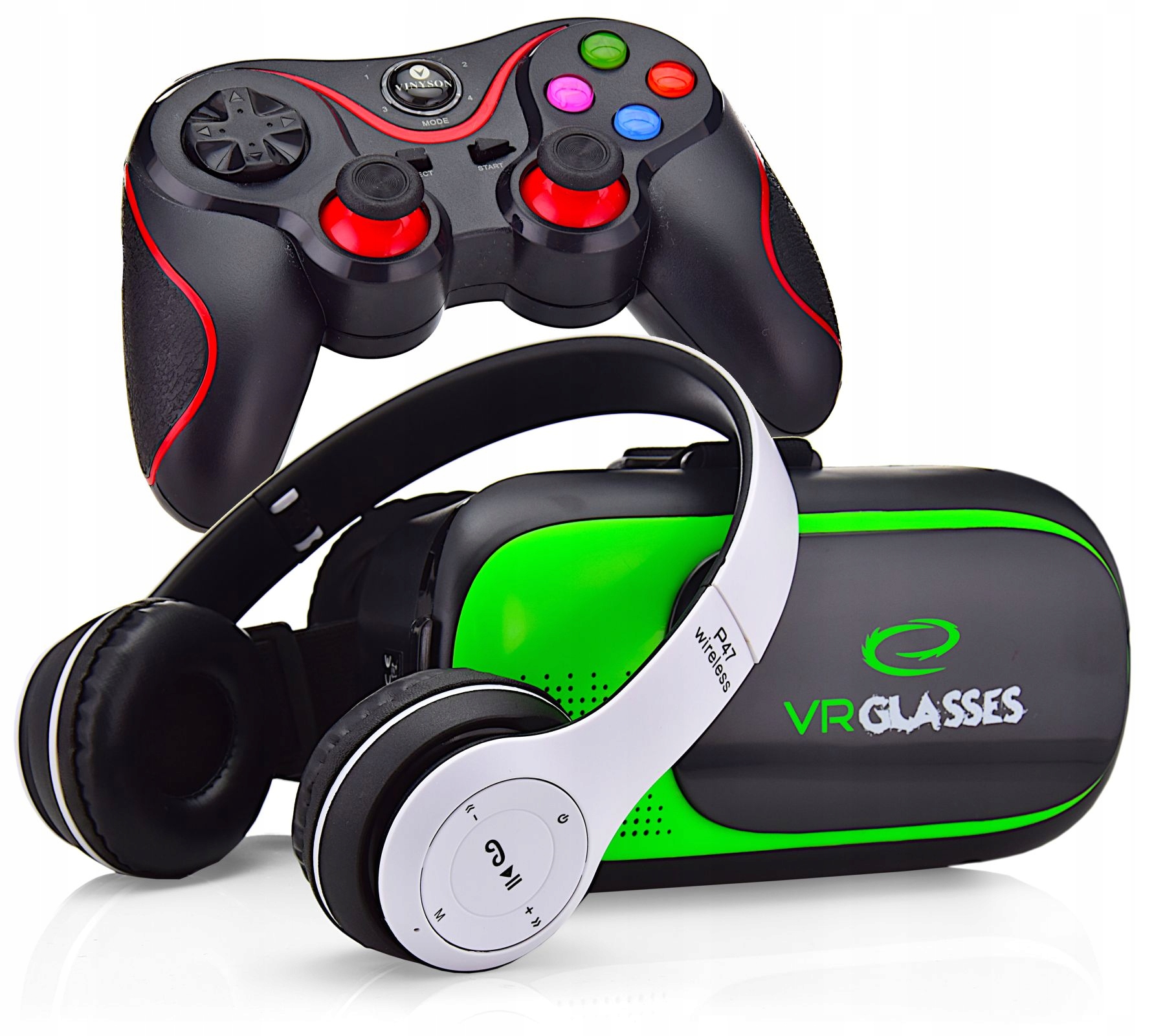 PREZENT DLA NASTOLATKA ZESTAW DO GIER GOGLE VR 360+SŁUCHAWKI GAMEPAD