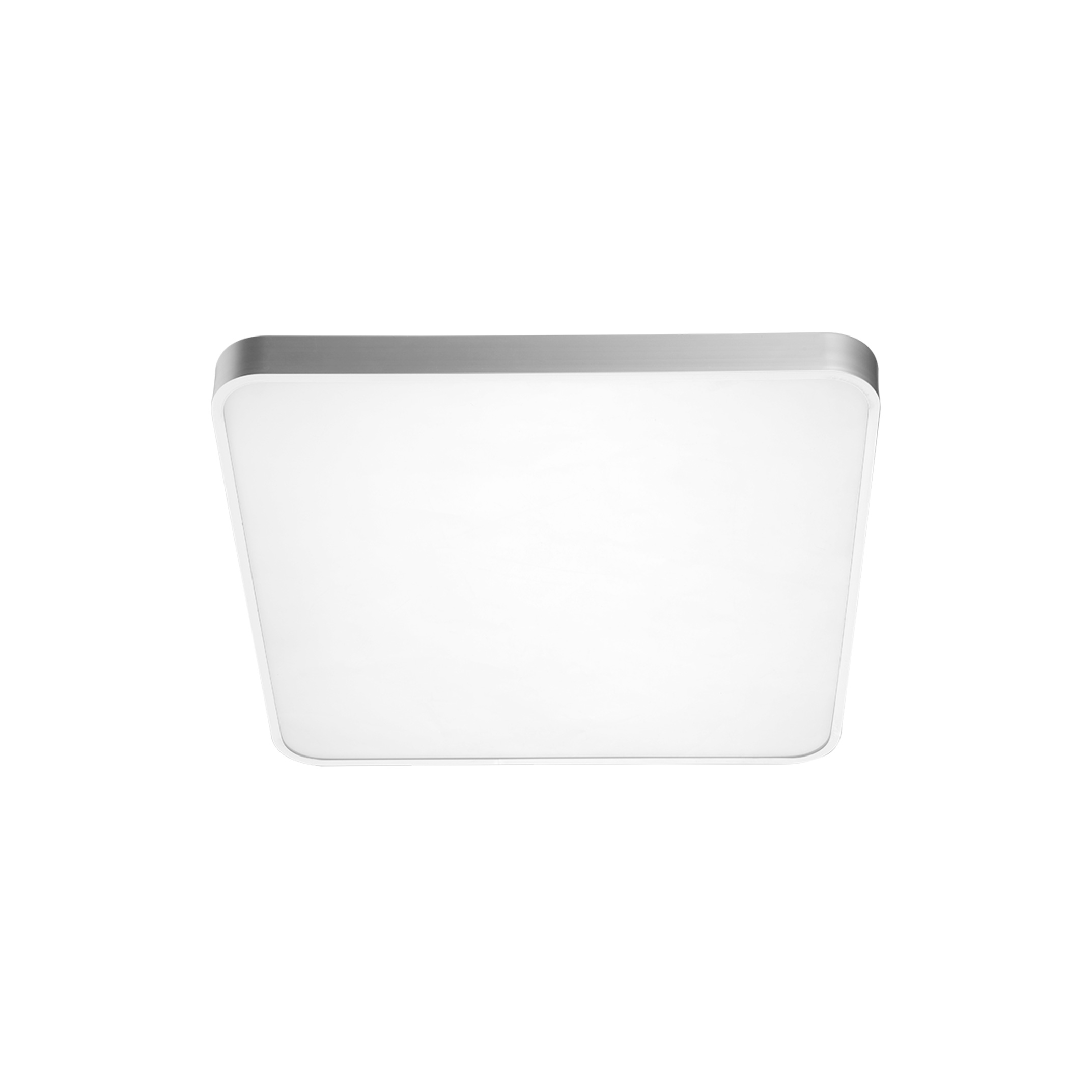 Jednoduchá stropná lampa s chrómovaným rámom do kancelárie v kancelárskej budove Sierra Led