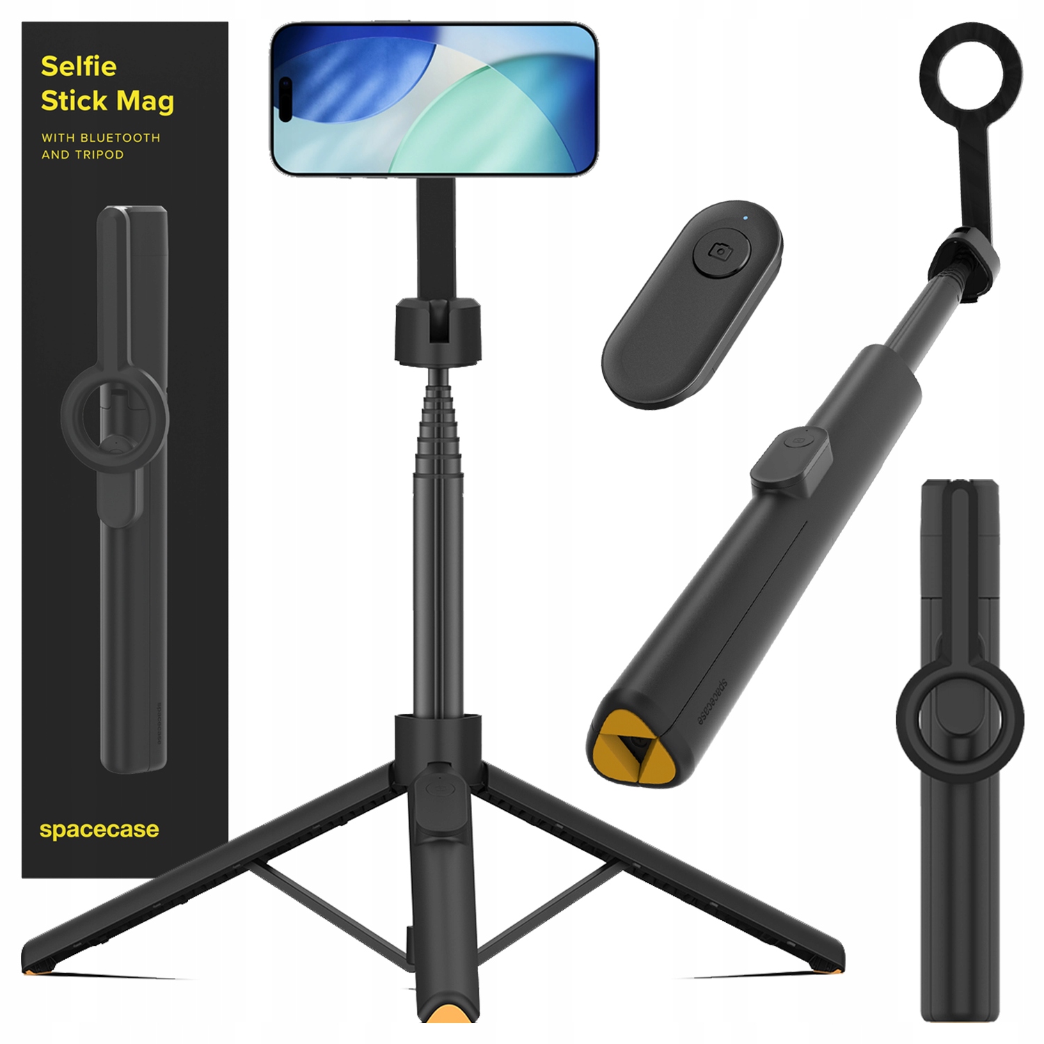 Selfie Stick Statyw Do Telefonu Tripod Z Bluetooth Kijek Uchwyt Z Magsafe