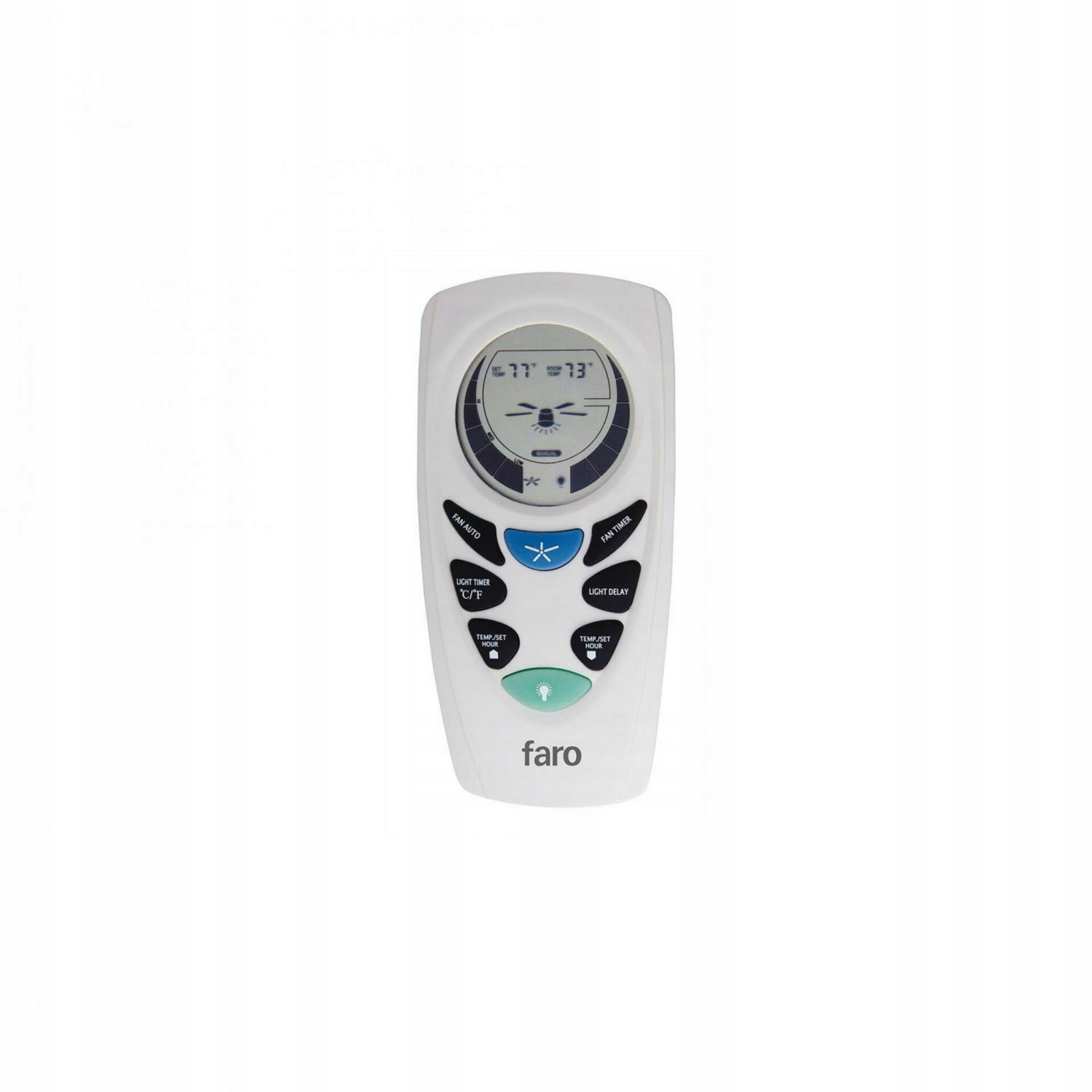 Diaľkové ovládanie Faro s programami pre stropné ventilátory, LCD displej, IP20