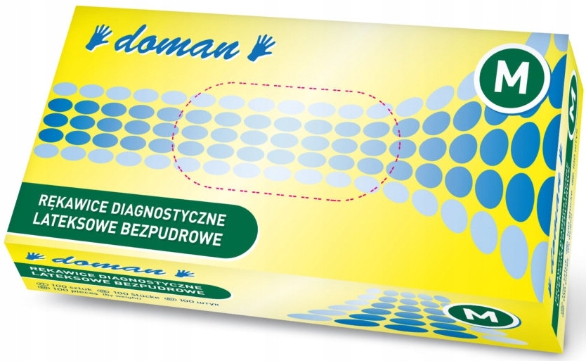 

Rękawiczki lateksowe Doman Bezpudrowe 100 szt. M