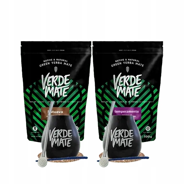Sada Yerba Mate Verde Mate tykva a bombilla 2x500g 500g 1kg Pro Dva