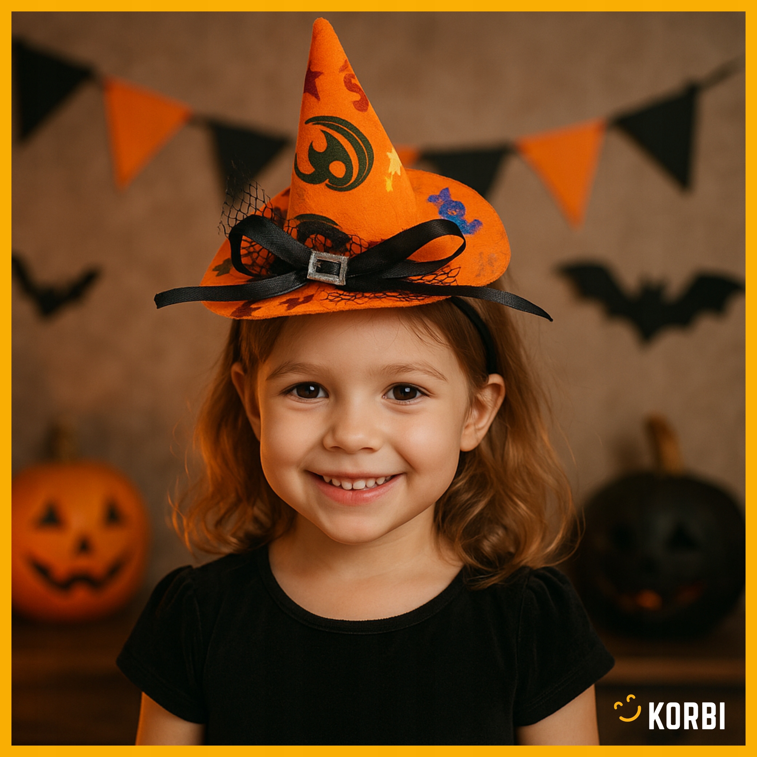 OPASKA KAPELUSZ CZAROWNICY KOKARDKA DYNIA DEKORACJA GŁOWY HALLOWEEN BAL Postać/temat czarodziej