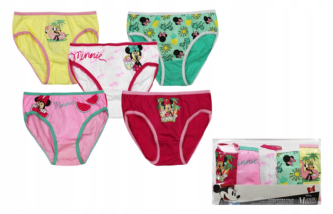 

Myszka Minnie Majtki Dla Dziecka Figi 5PAK 2/3LATA