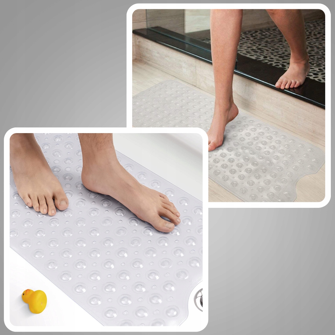 MATA ANTYPOŚLIZGOWA do WANNY PRYSZNIC ŁAZIENKOWA dywanik do łazienki Długość 100 cm