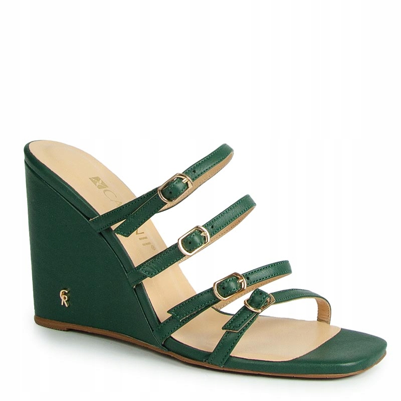 Carinii B6424 Zelené Nazouváky S Pruhy Na Klínku 39