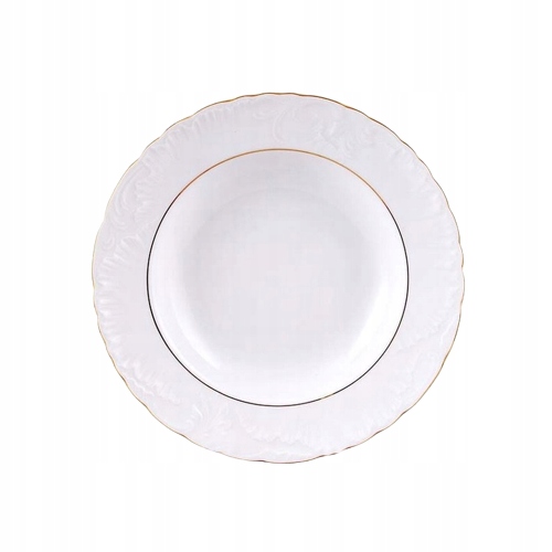 

Talerz obiadowy głęboki 22cm ze złota linia Rococo