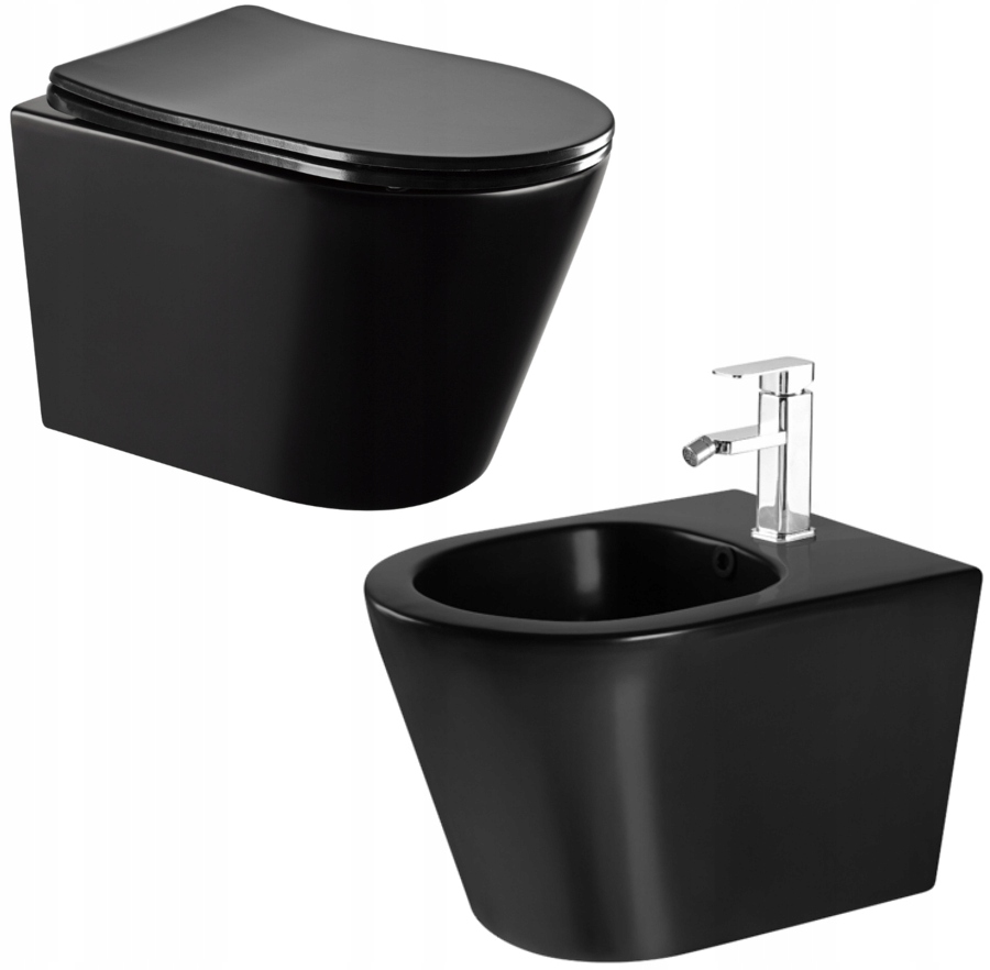 

Mexen Rico Miska Wc Rimless Deska Bidet Czarny Mat