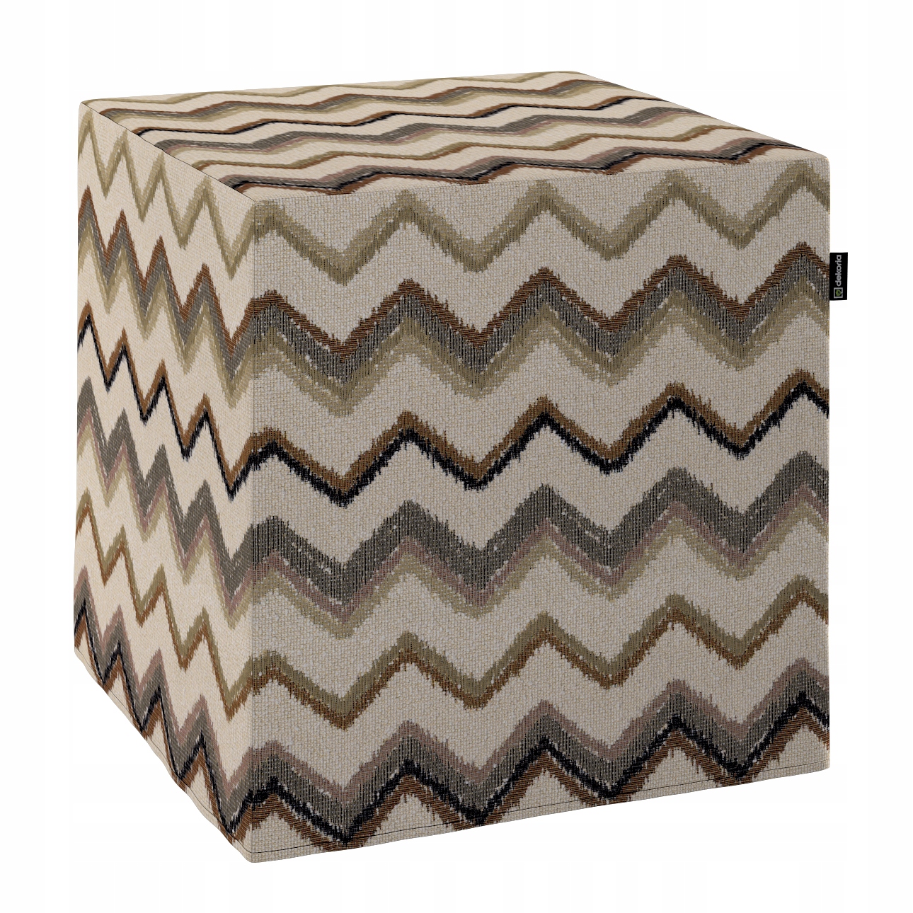 Pufa kocka 40 x 40 x 40 cm béžovo-olivová