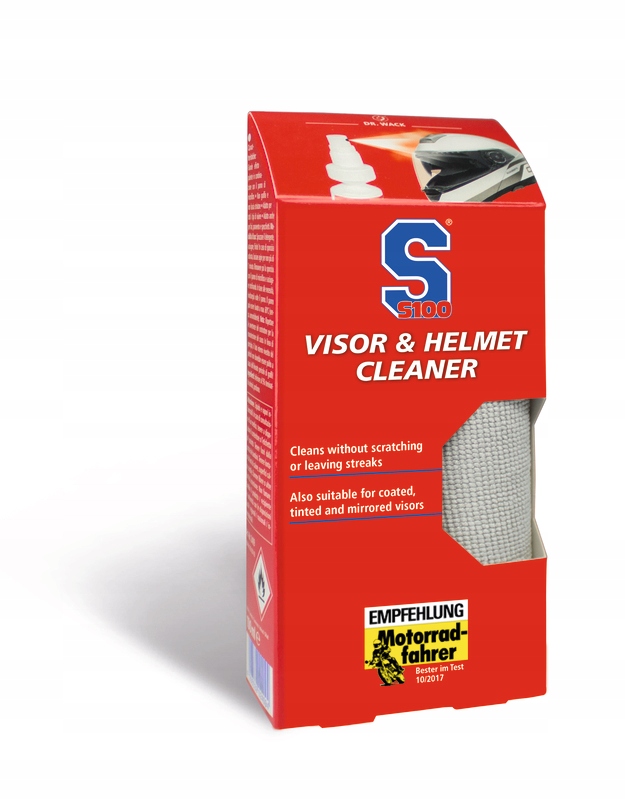 

S100 Środek do wizjera i skorupy kasku ścierka