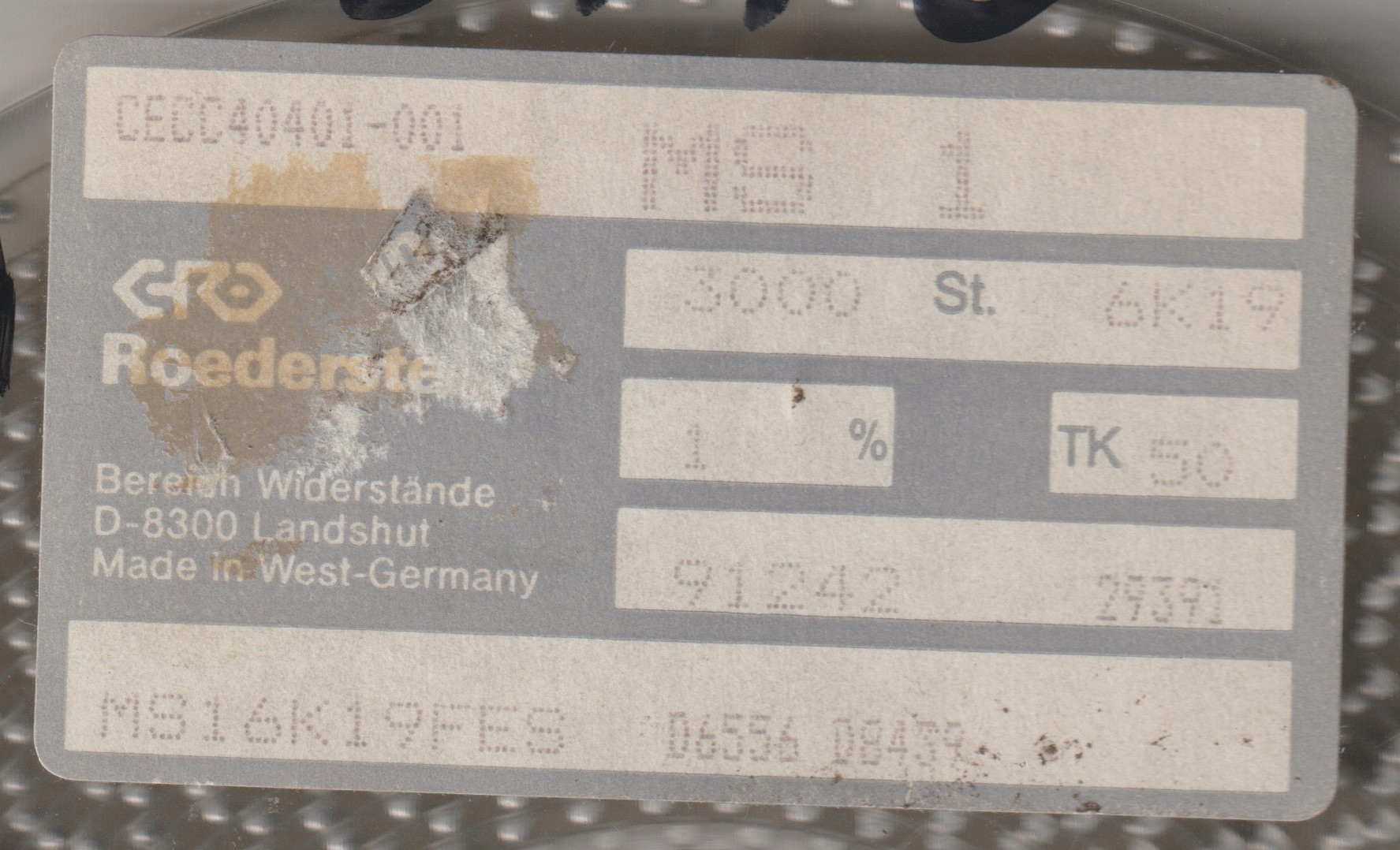 [100szt] 6K19 1% 50ppm rezystor Smd minimelf MS1 Roederstein low noise