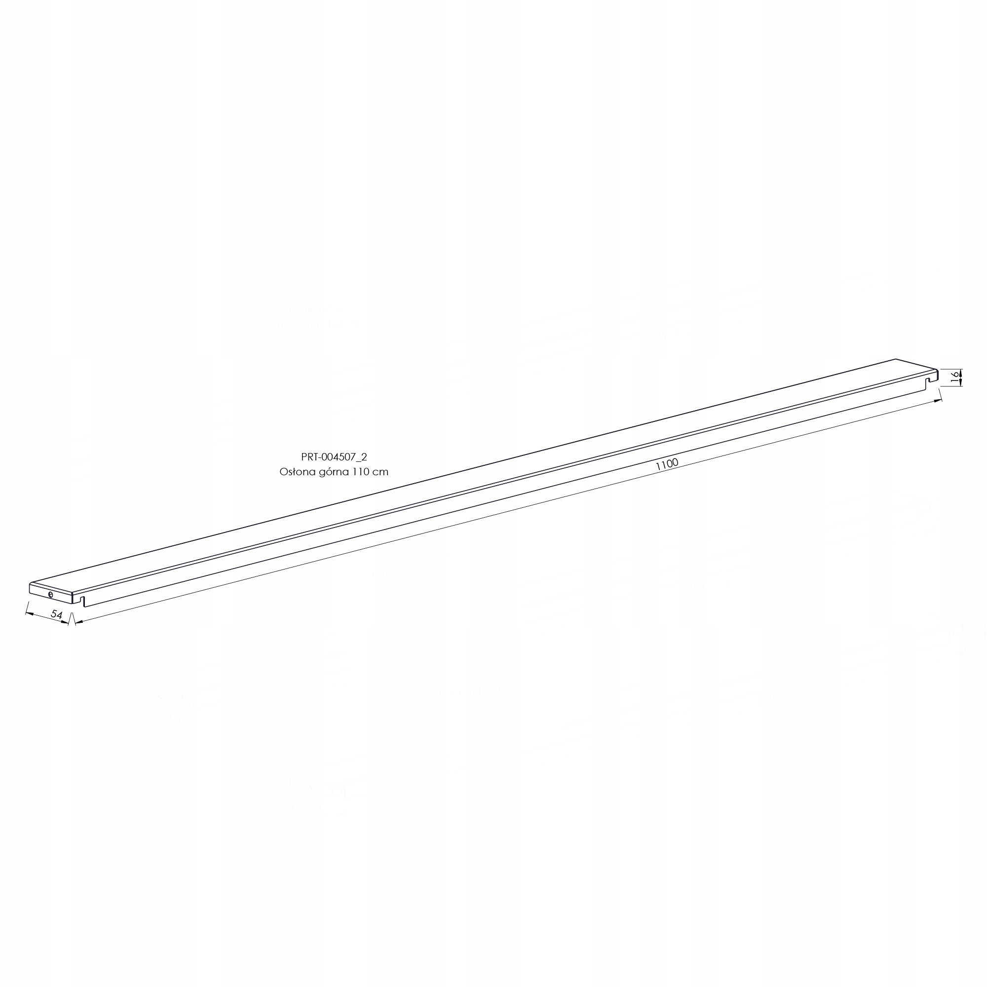 OSŁONA GÓRNA 110 CM DO REGAŁU SKLEPOWEGO | MARBO Marka Marbo