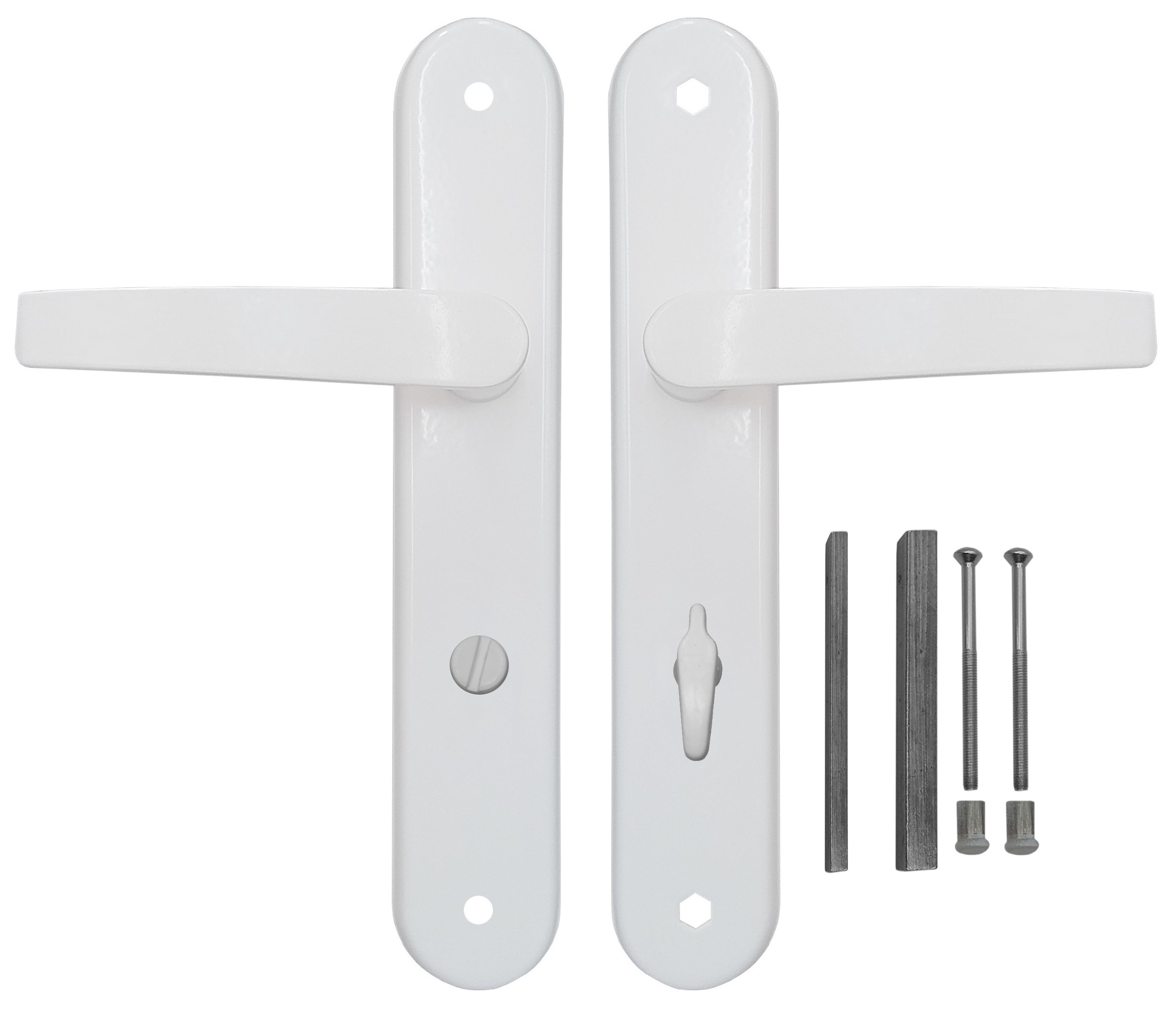 klamka Lob MKS-C72 WC biała do łazienki