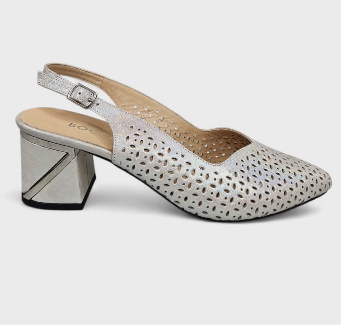 Sandály Na Podpatku Elegantní Zakryté Prsty Boccato 743.052 Zlaté vel. 40