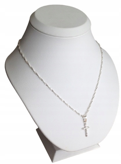 Łańcuszek srebrny komunijny / chrzest + krzyżyk Kod producenta Łańcuszek Srebrny Krzyżyk Komunia 45cm