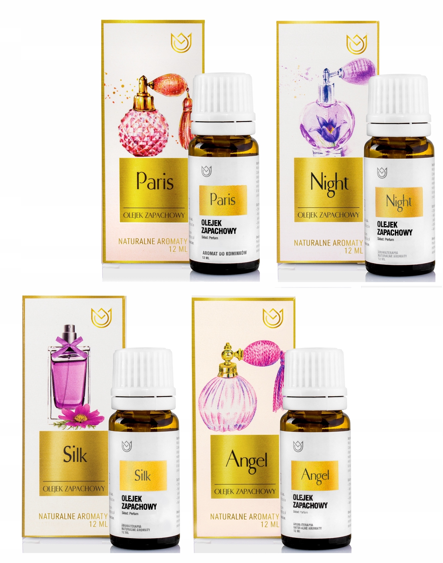 

Zestaw 4 Olejków Perfumowanych 12 ML