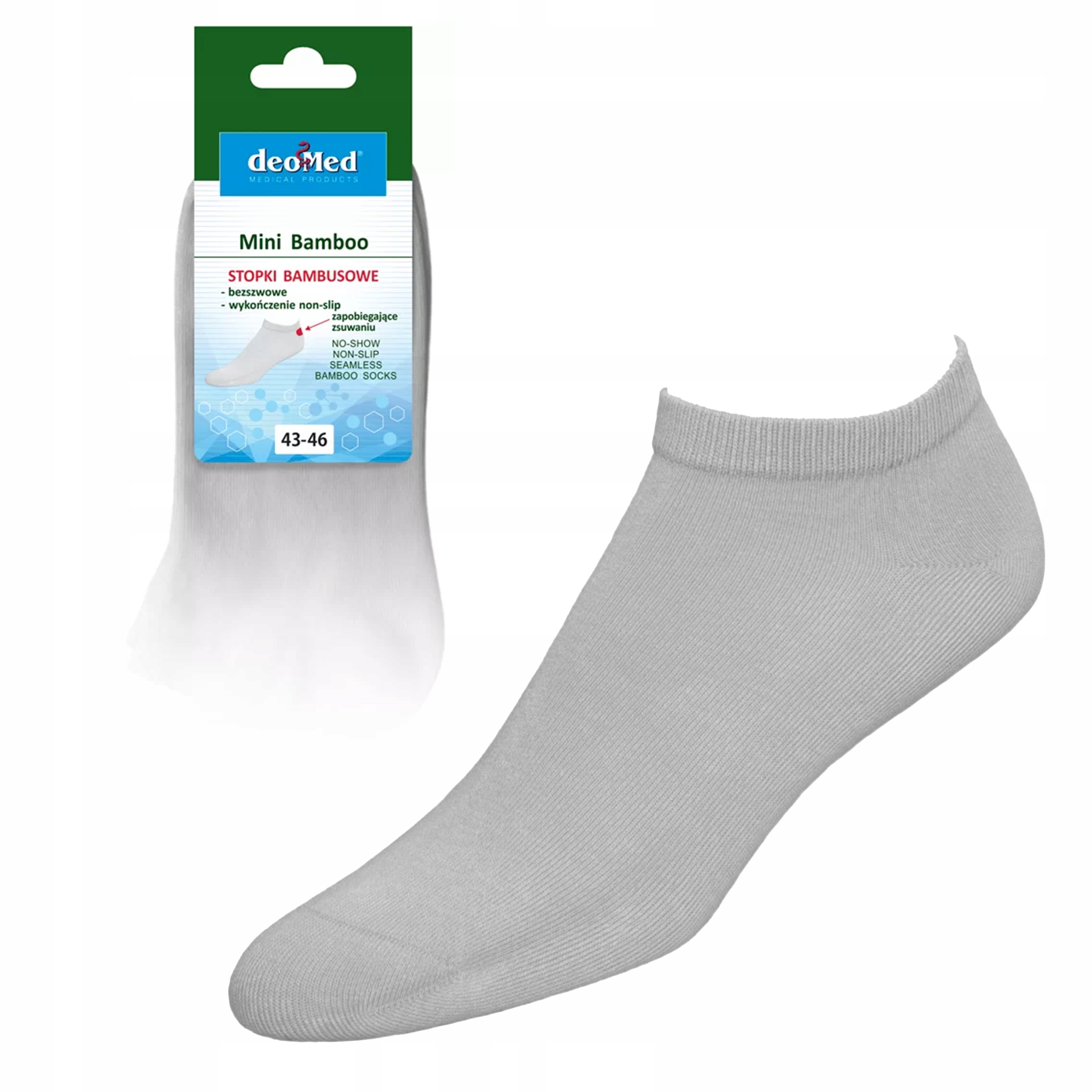 Bambusowe Skarpety Niskie Stopki Oddychające DeoMed Mini Bamboo 43-46