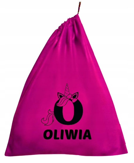 Worek personalizowany z nadrukiem z monogramem JEDNOROŻEC Marka Kerstin