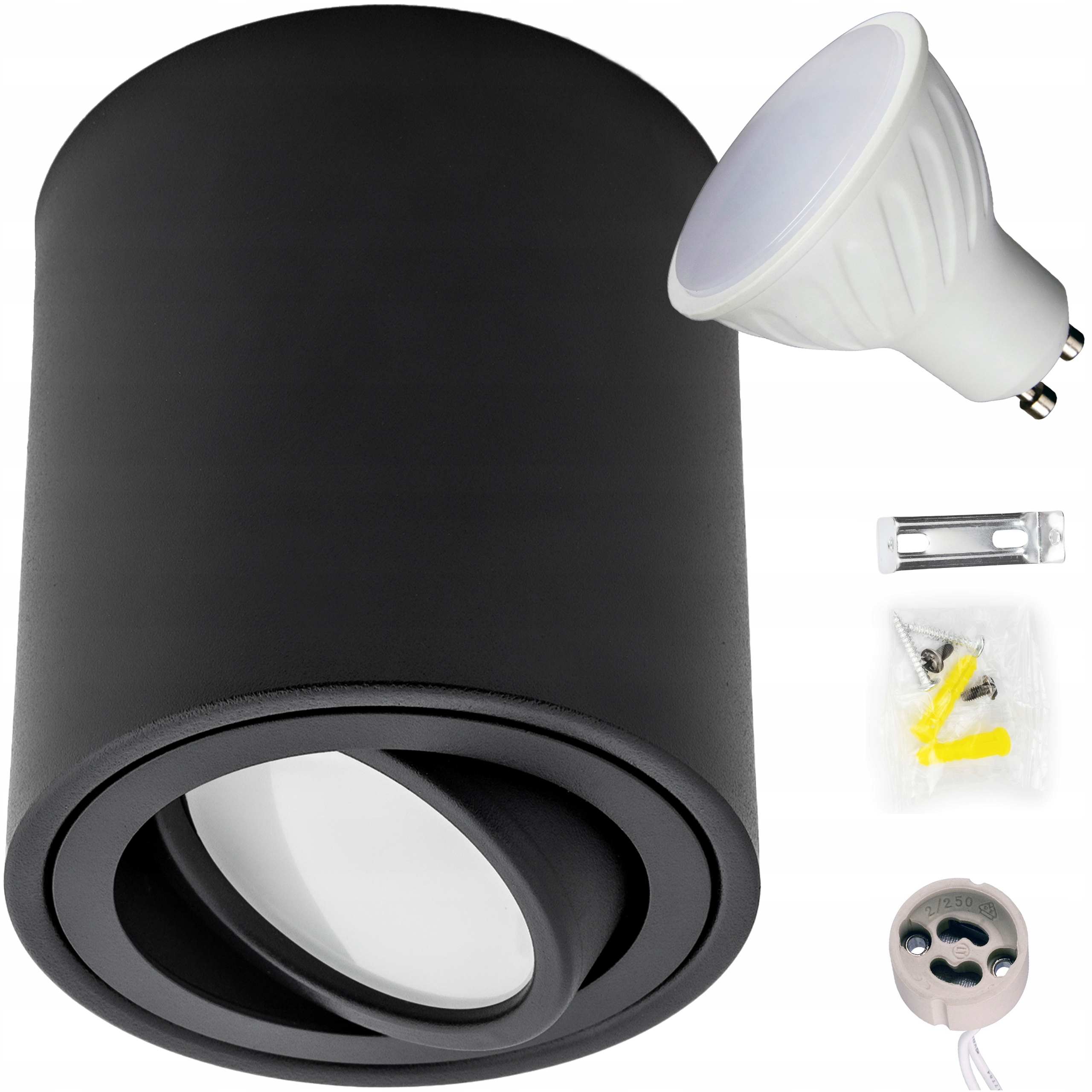 

Tuba Spot Natynkowa Ruchoma Czarna GU10 8W Zimna