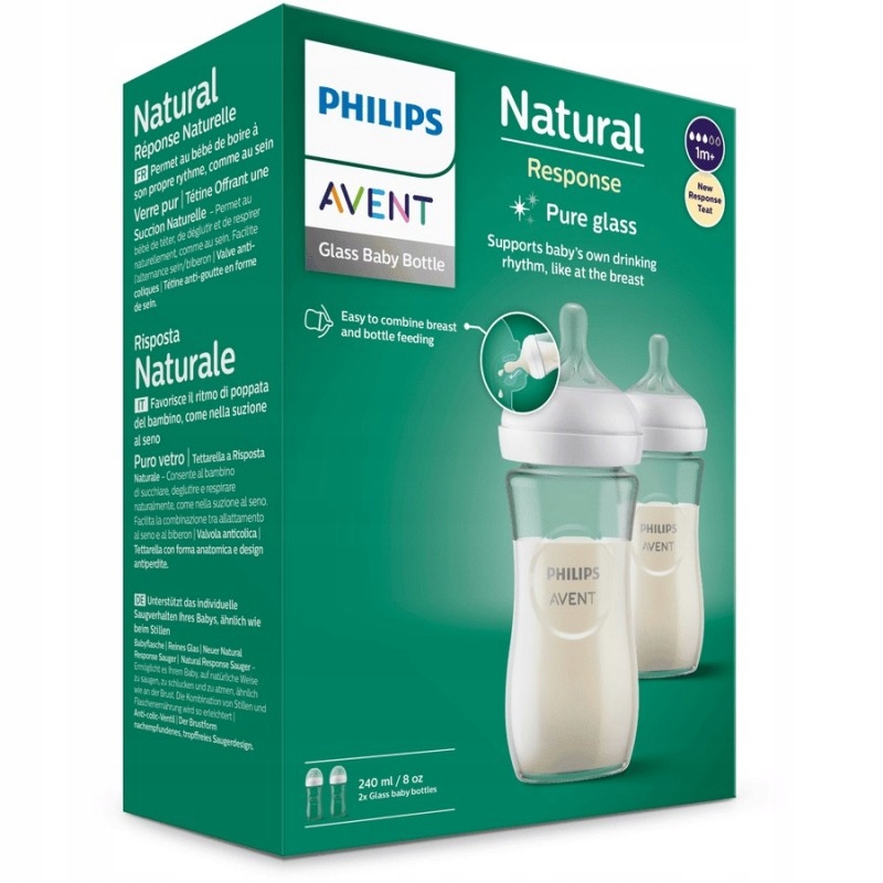 AVENT Zestaw Butelek Szklanych Natural Response 2x Marka Philips Avent