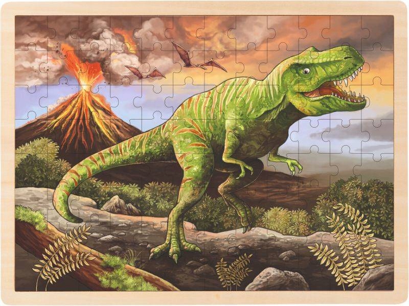 

Drewniane Puzzle Dinozaur T-Rex Goki