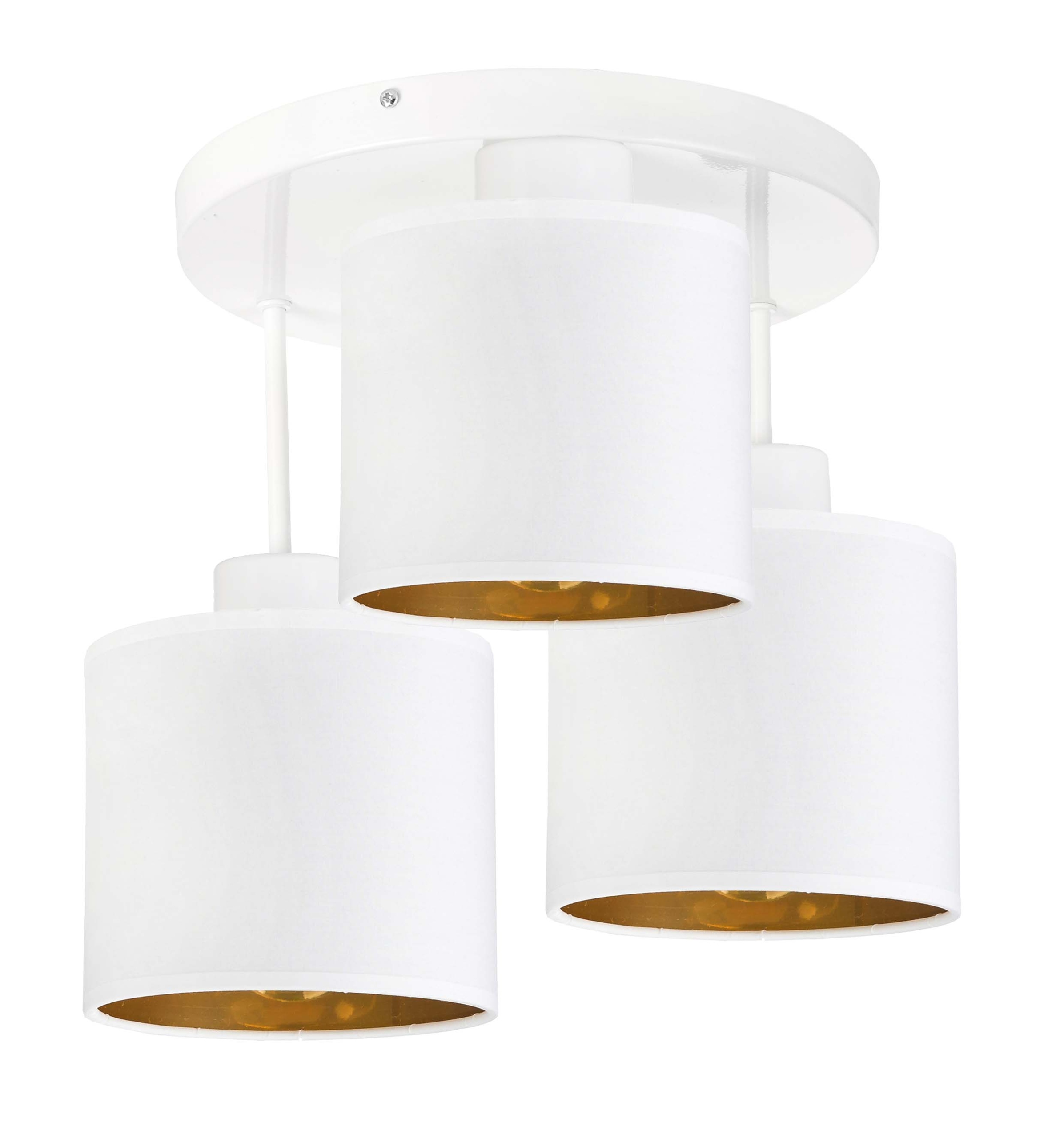 Lampa stropní svítidlo pevný stropní lustr Abażur zlatý