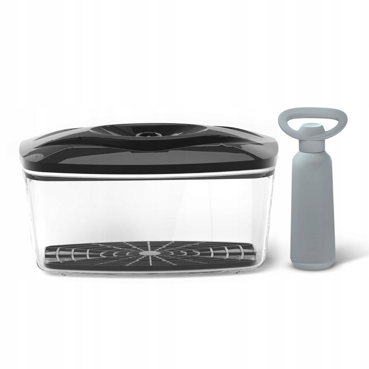 Pojemnik próżniowy na żywność SeeYoo 2,7 l czarny pompka