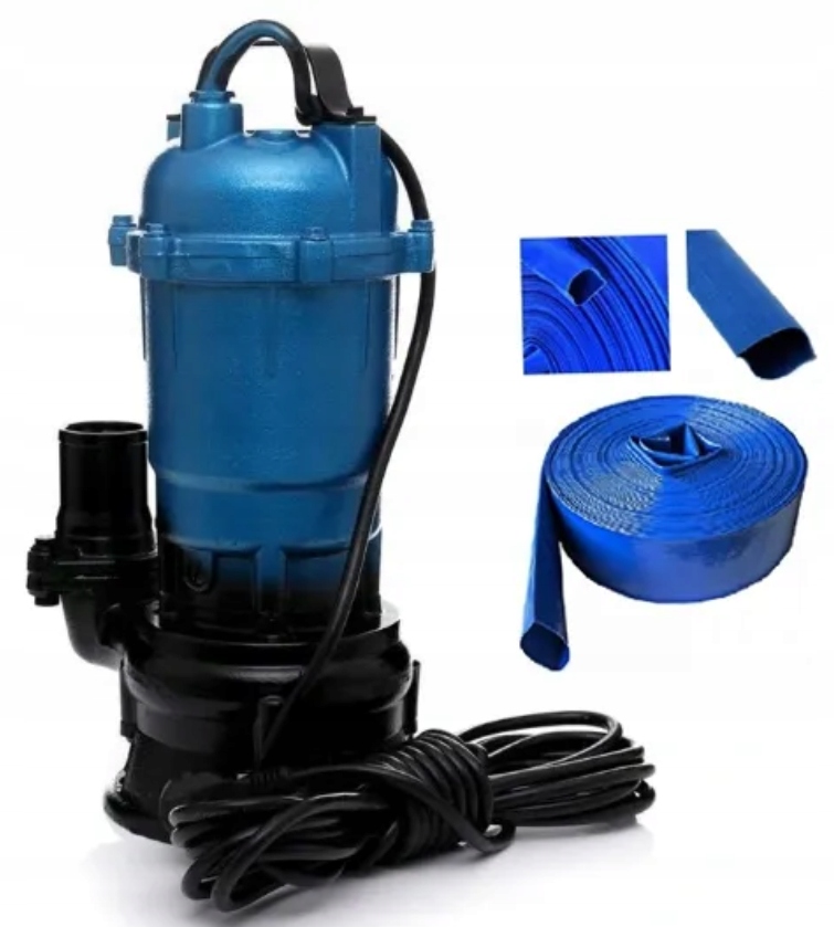 POMPA DO SZAMBA BRUDNEJ CZYSTEJ WODY Z ROZDRABNIACZEM + WĄŻ 20M MOCNA !!