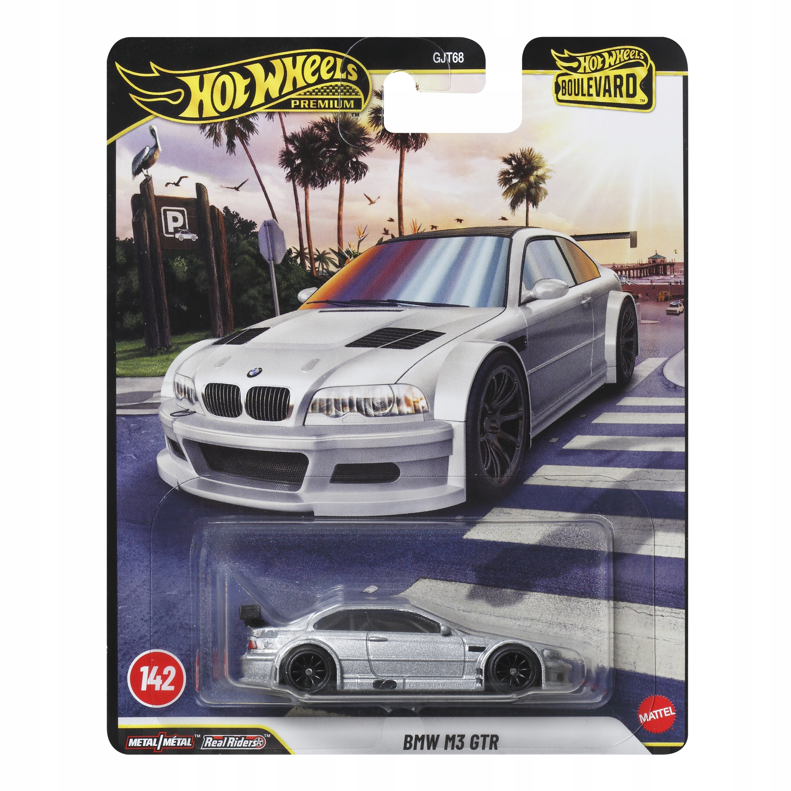Samochód Hot Wheels Premium Boulevard Bmw M3 Gtr srebrny Hot Wheels