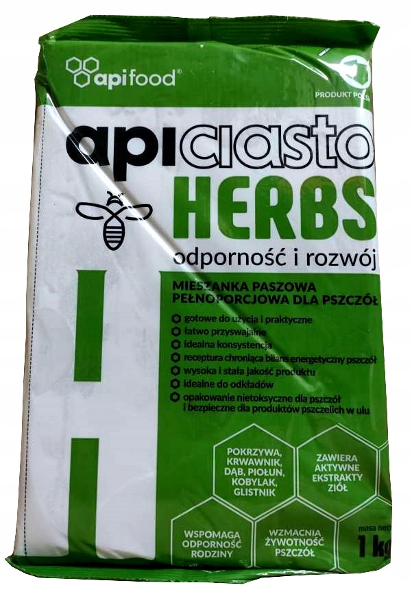 

Ciasto Pokarm pszczele Apiciasto Herbs 1kg Orion