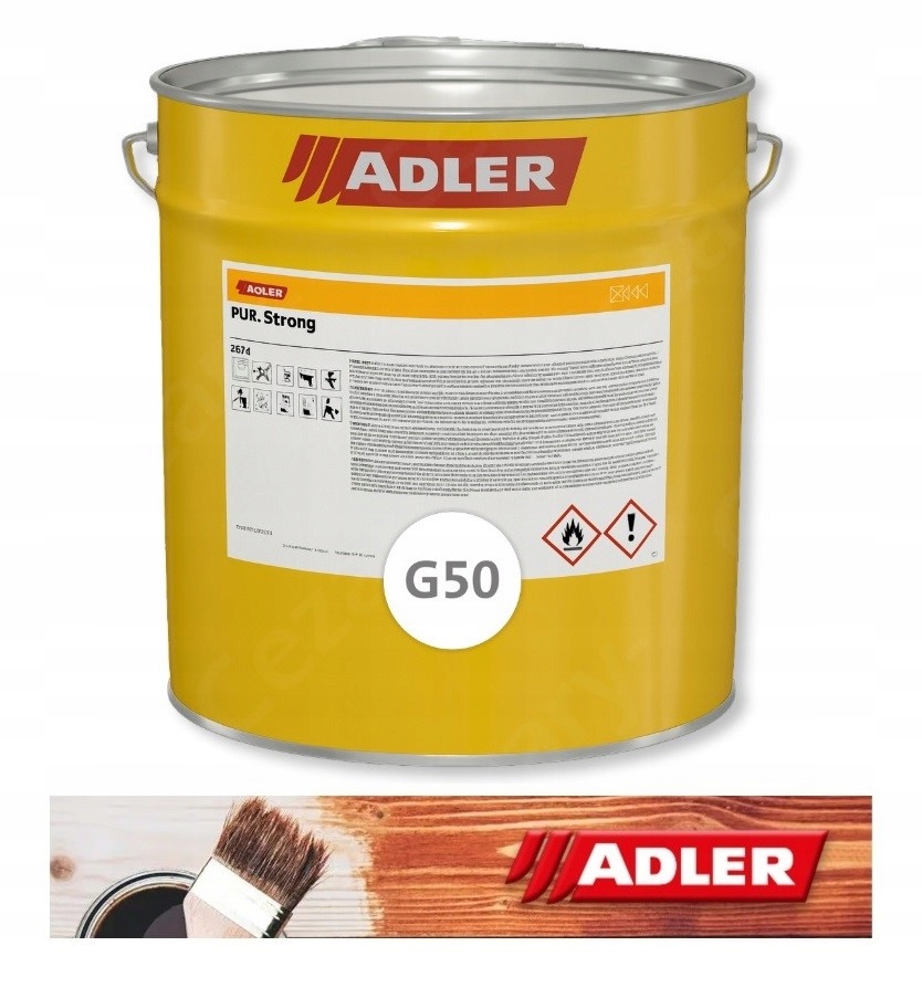 Adler Aduro Strong G50 półmat 1kg Lakier Poliuretanowy do drewna Bezbarwny