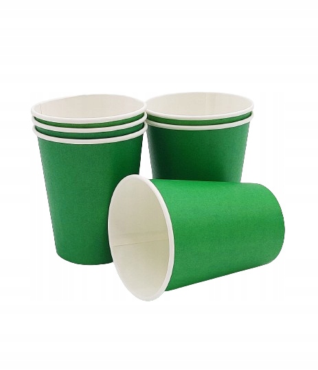 ZESTAW ZIELONY TALERZYKI + KUBECZKI + SŁOMKI Marka inna marka