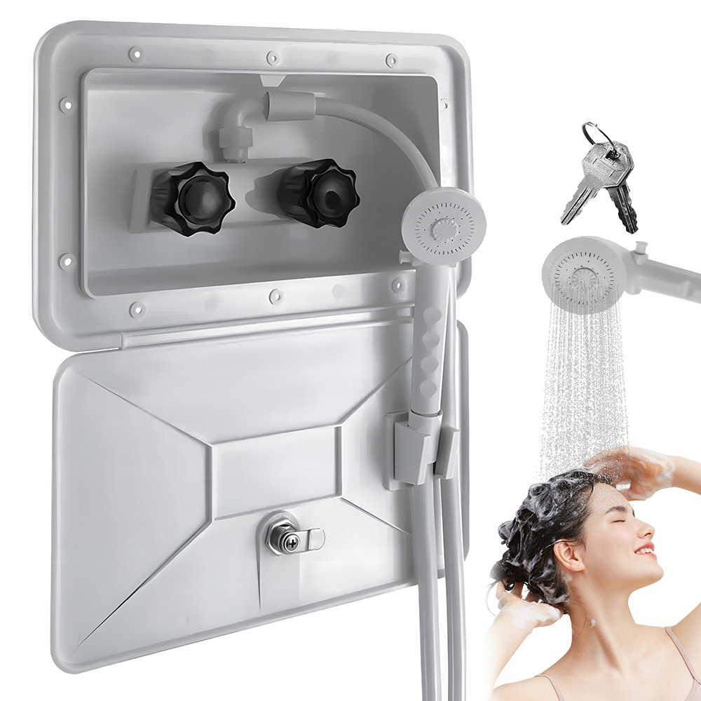 Sada venkovního sprchového koutu pro karavan Boat Marine se zámkem