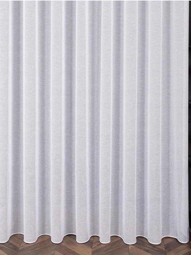 GOTOWA FIRANA batyst struktura lnu 200X250 z taśmą Wzór gładki