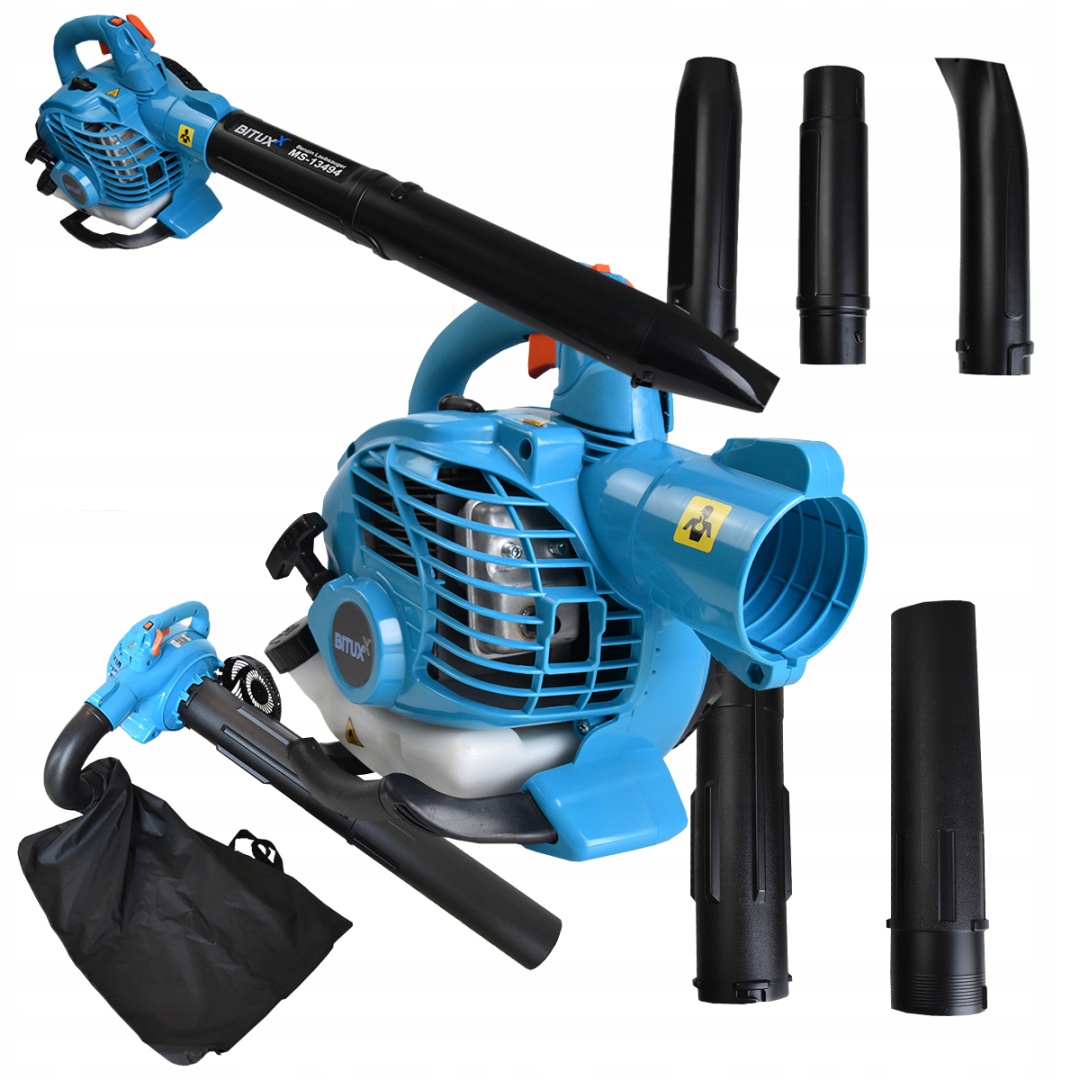 DMUCHAWA ODKURZACZ DO LIŚCI SPALINOWY BITUXX NIEBIESKA Z WORKIEM MOCNA
