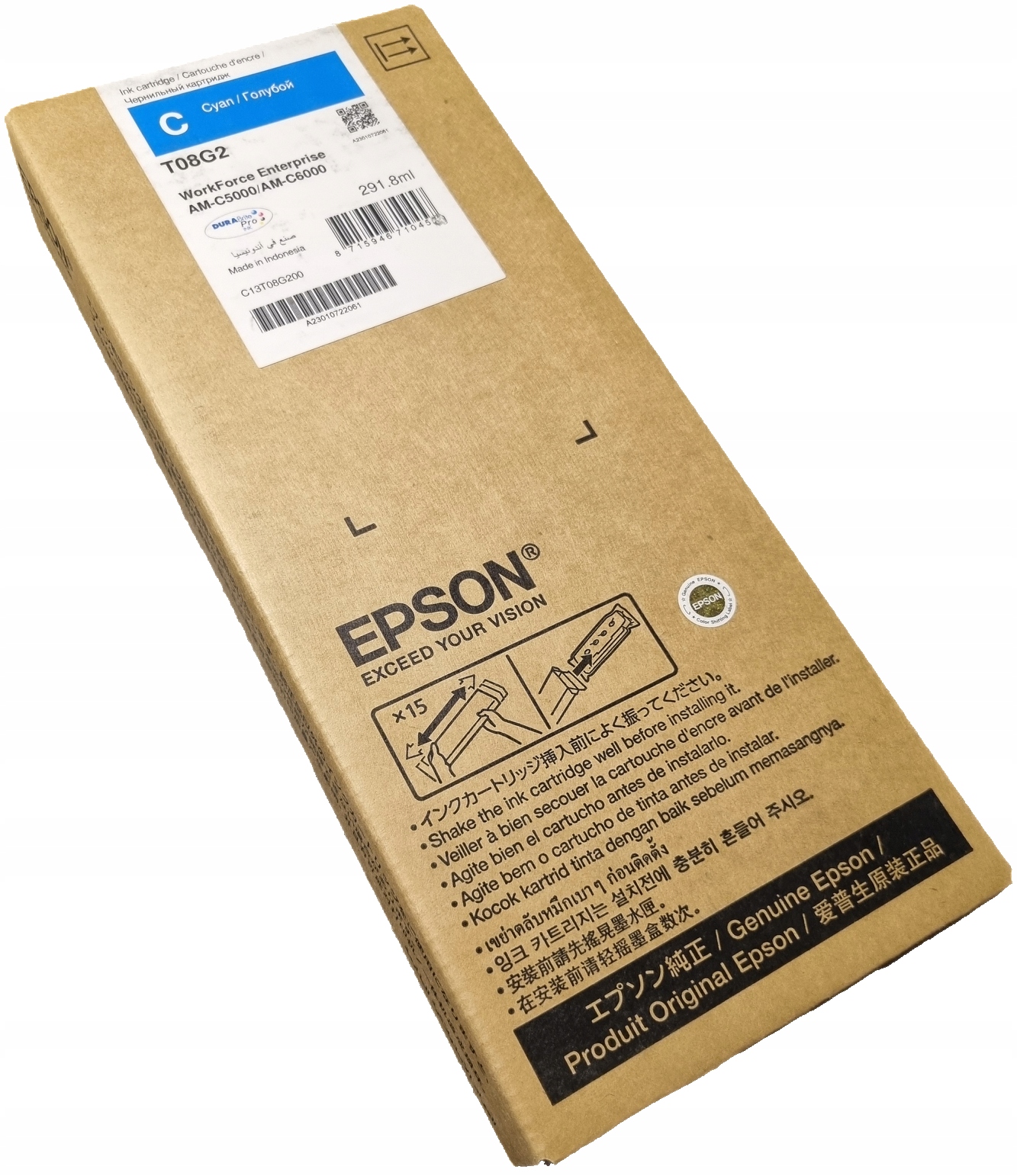 Atrament Epson T08G2 C13T08G200 modrý (cyan)