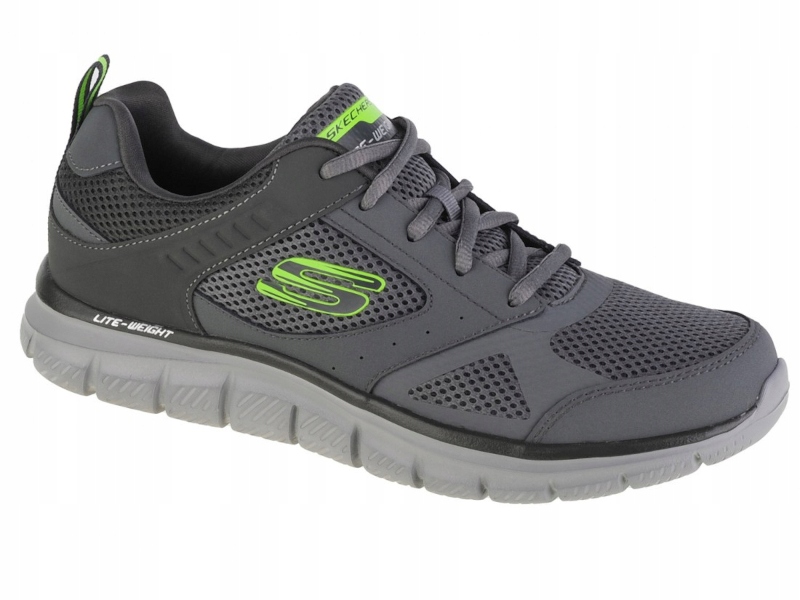 Pánské boty Skechers Track šedé 232398-CHAR síťovina 42