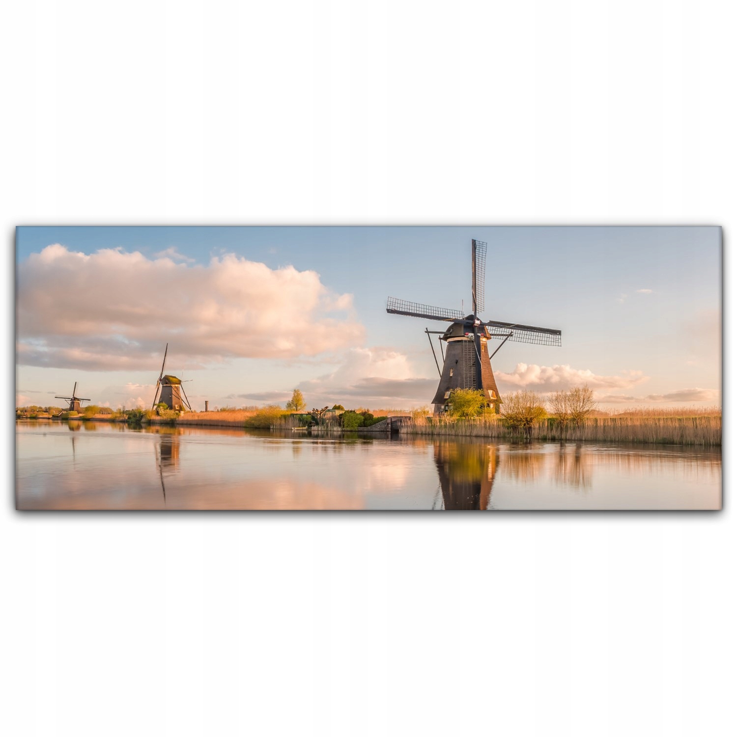 

Nowoczesny Canvas 125x50 Holandia Młyn Krajobraz