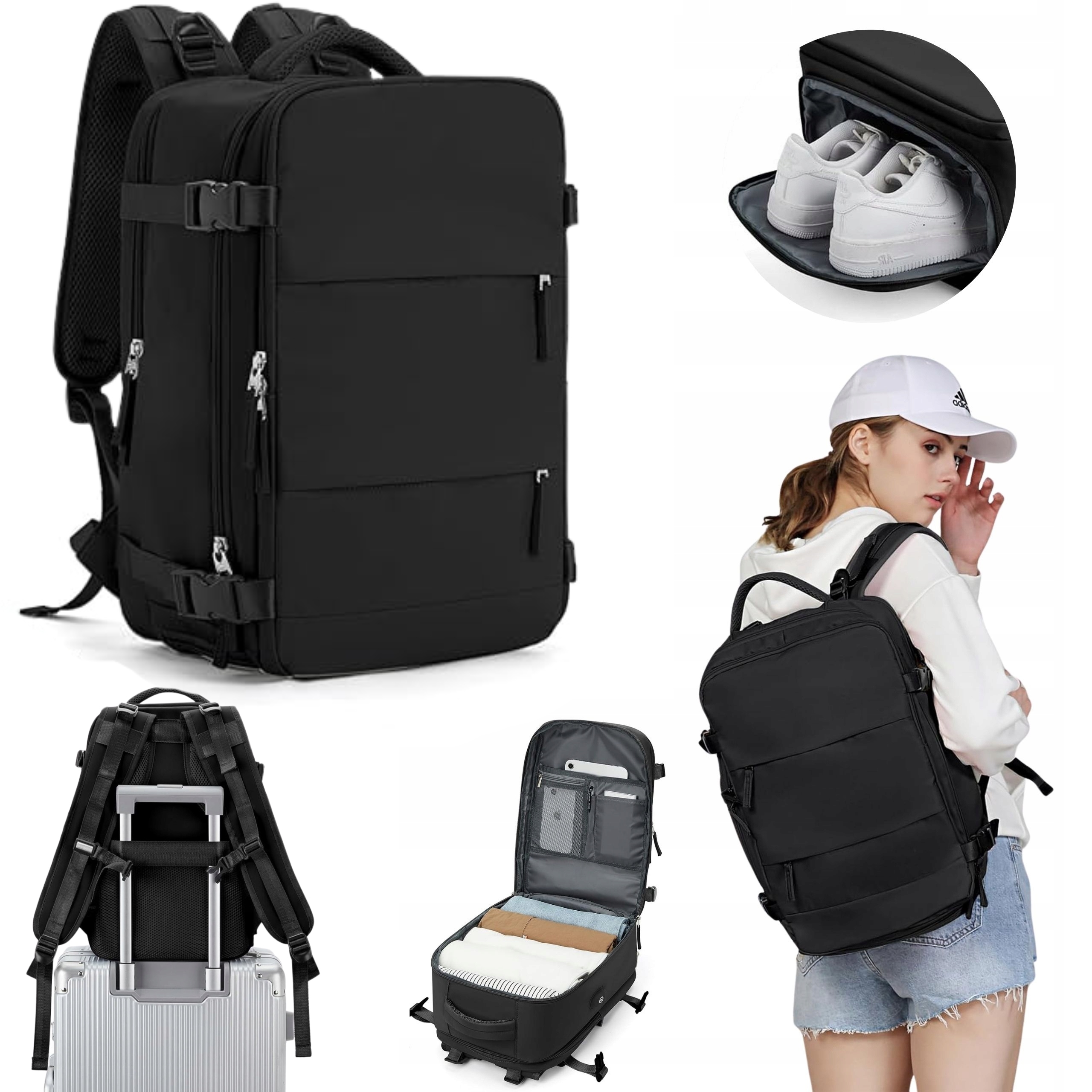 Cestovní Taška do letadla 40x20x25 Malé Příruční Zavazadlo Wizzair Ryanair