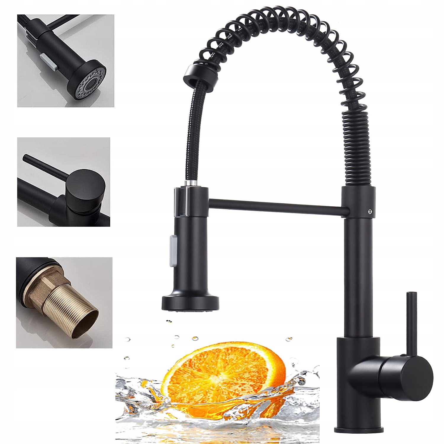 Kuchyňský Kohout Z Nerezové Oceli S Otočným Výtokem O 360° A Teplotou