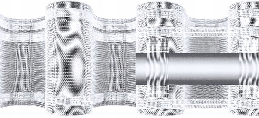 Vlhčiaca páska na záclony Wave, vlna 50 m, výška 10 cm, výška 1;2