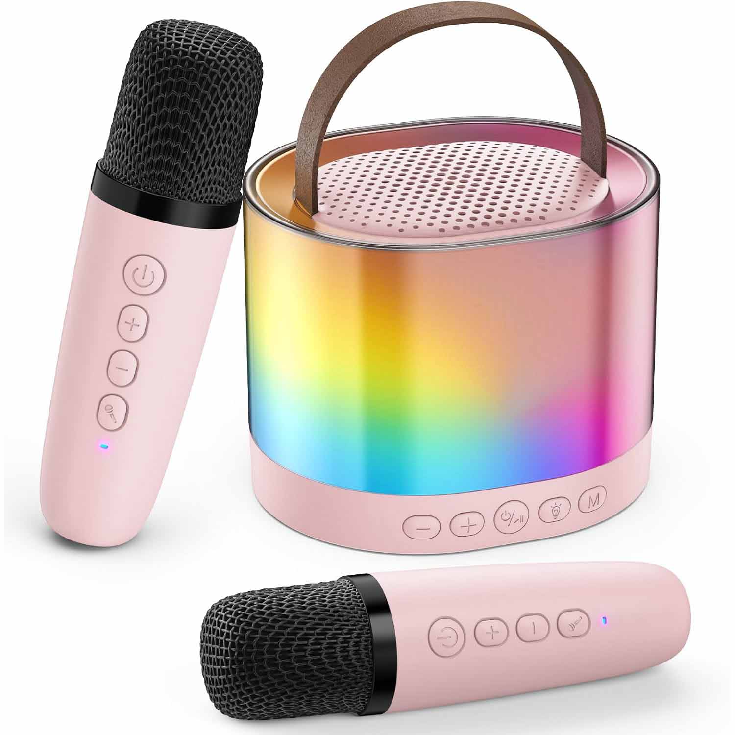 Karaoke Bezprzewodowy Bluetooth Głośnik Z Mikrofon x2 Dla Dzieci Zestaw